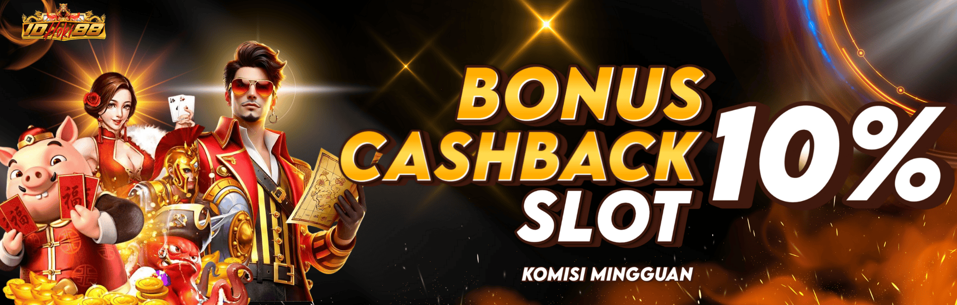 BONUS MINGGUAN CASHBACK 10% SEMUA SLOT GAMES